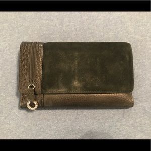 Brighton Black Leather and Suede Wallet